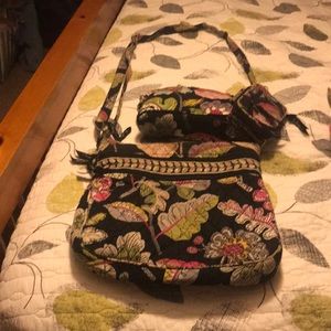 Vera Bradley purse and wallet and make up bag